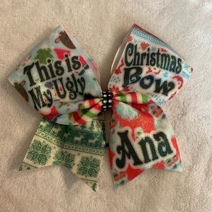 Christmas themed cheer bow